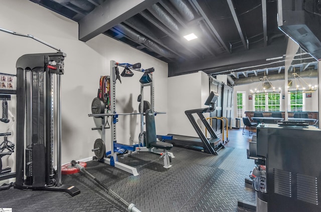 view of workout area