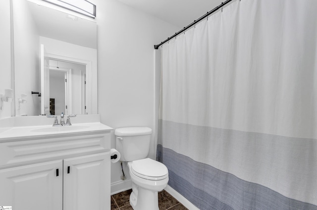 full bath with vanity and toilet