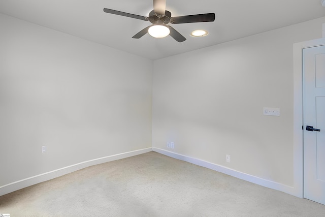 38 Comanche Trl, Greenville, SC 29607 - spare room with baseboards, a ceiling fan, and recessed lighting
