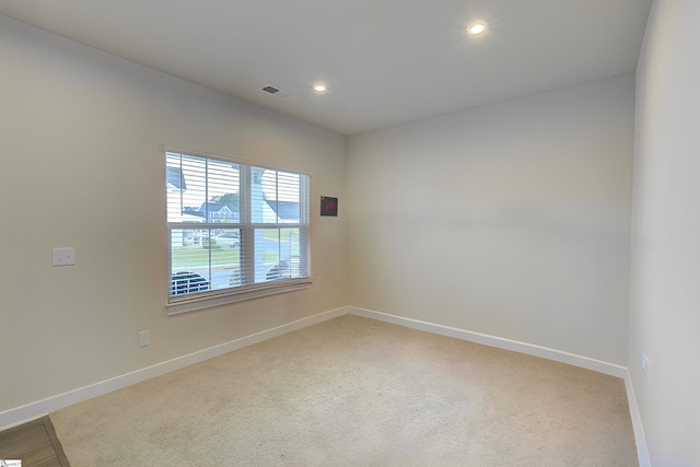 38 Comanche Trl, Greenville, SC 29607 - spare room featuring baseboards, recessed lighting, visible vents, and light colored carpet