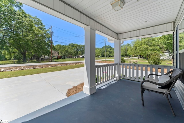 view of patio with covered porch