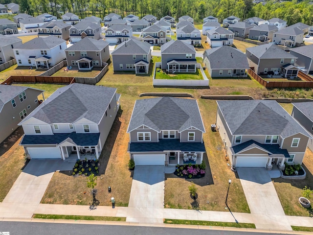 drone / aerial view featuring a residential view