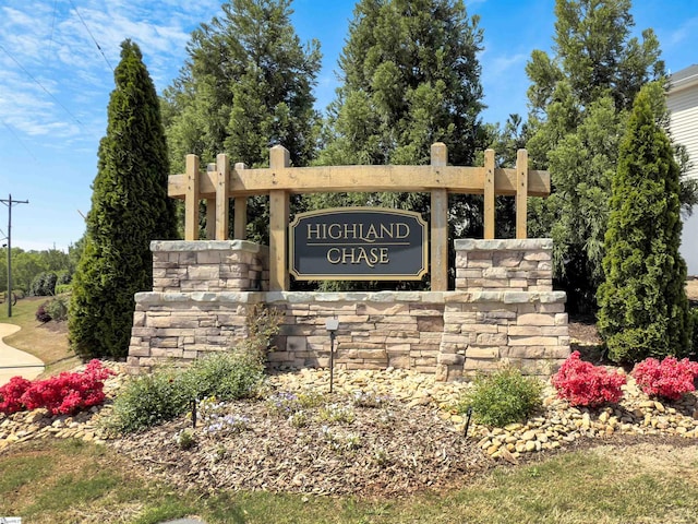 view of community sign