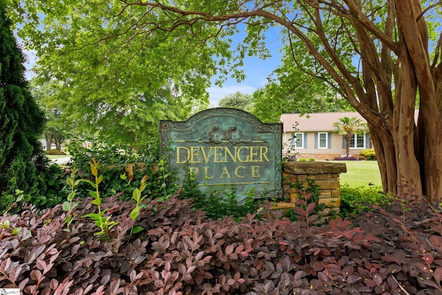 view of community sign