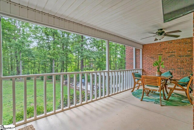 268 Antrim Ave, Moore, SC 29369 - sunroom / solarium featuring a ceiling fan