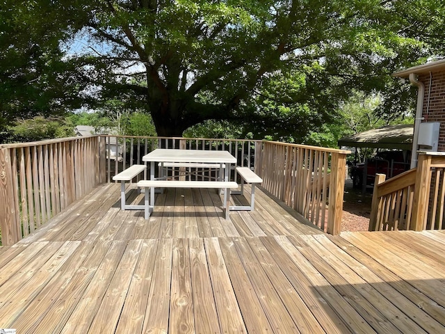 view of wooden deck