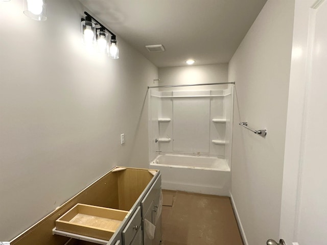 317 W Hampton St, Anderson, SC 29624 - full bathroom featuring recessed lighting, baseboards, visible vents, and tub / shower combination