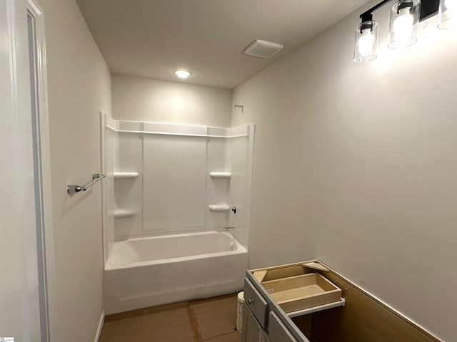 317 W Hampton St, Anderson, SC 29624 - bathroom with shower / bathtub combination, tile patterned flooring, and recessed lighting