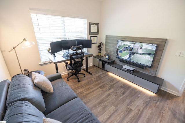 429 Rubia Dr, Greenville, SC 29607 - home office featuring baseboards and wood finished floors