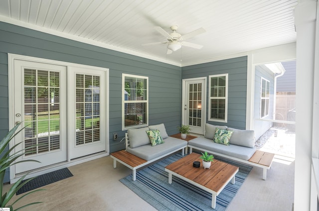 429 Rubia Dr, Greenville, SC 29607 - view of patio featuring ceiling fan and outdoor lounge area