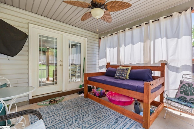 view of sunroom
