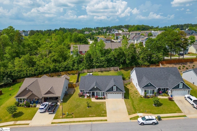 aerial view featuring a residential view