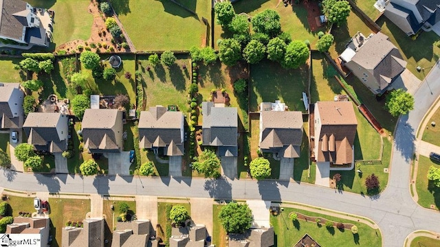 drone / aerial view with a residential view