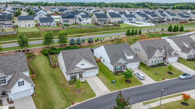 aerial view featuring a residential view
