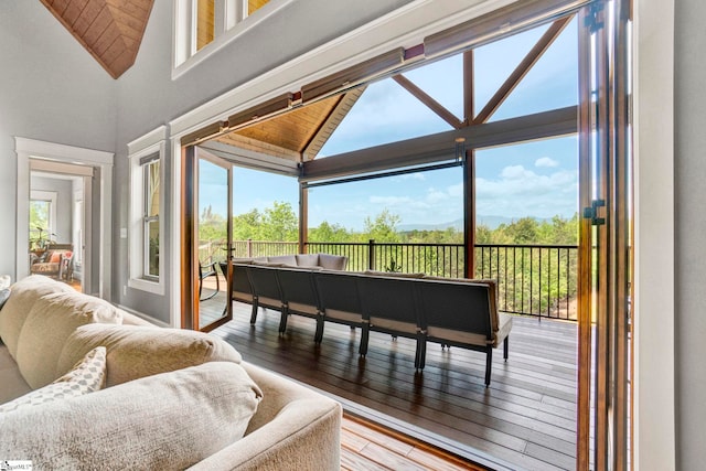 view of sunroom
