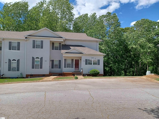 view of front of house featuring crawl space