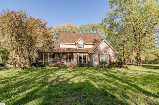 104 Bellewood Dr, Easley, SC 29640 - view of front of property featuring a sunroom and a front lawn