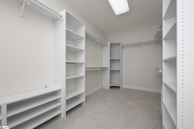 spacious closet with carpet floors