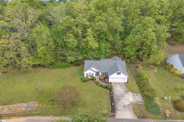 201 Cedar Creek Ln, Seneca, SC 29678 - birds eye view of property with a forest view