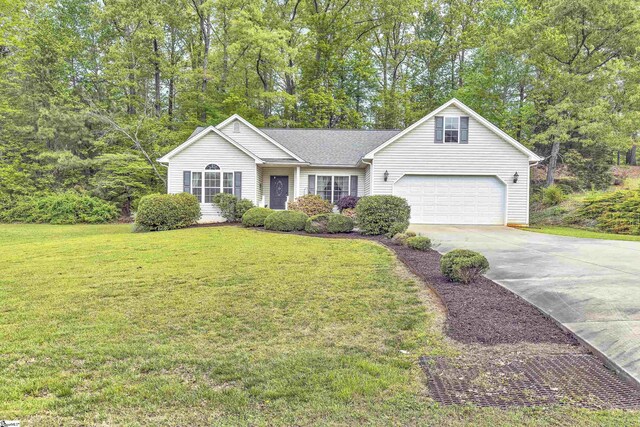 201 Cedar Creek Ln, Seneca, SC 29678 - single story home featuring concrete driveway, an attached garage, and a front yard