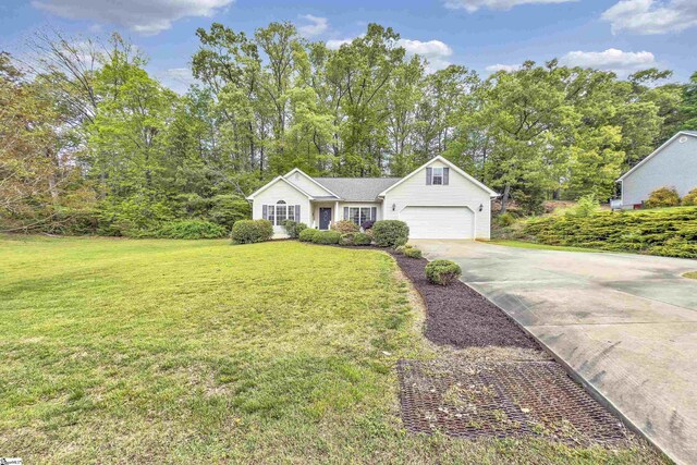 201 Cedar Creek Ln, Seneca, SC 29678 - single story home featuring an attached garage, concrete driveway, and a front yard