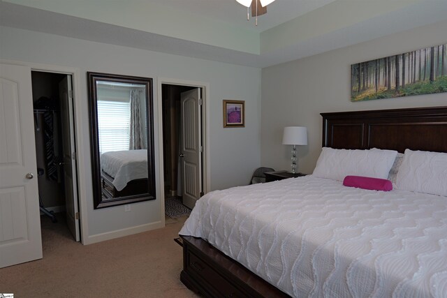 502 E Heatherstone Ln, Roebuck, SC 29376 - bedroom with light colored carpet, baseboards, a spacious closet, and a closet