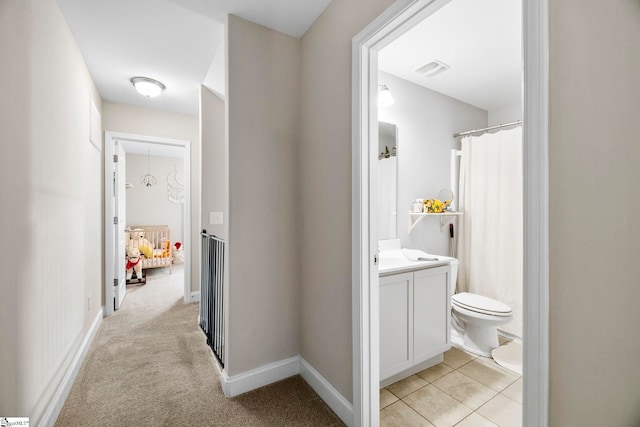 180 Bur Oak Dr, Taylors, SC 29687 - full bathroom with vanity, toilet, curtained shower, and visible vents