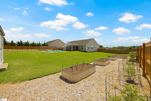 327 Terra Plains Dr, Greer, SC 29651 - view of yard featuring a fenced backyard and a vegetable garden