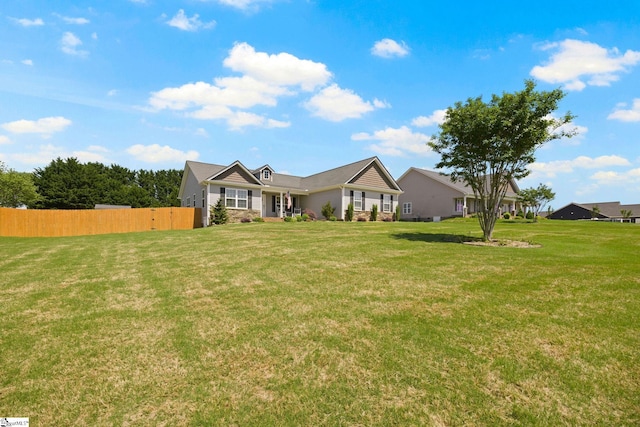 327 Terra Plains Dr, Greer, SC 29651 - ranch-style home with fence and a front lawn
