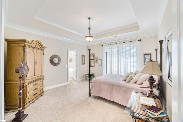127 Alberta Cir, Piedmont, SC 29673 - bedroom featuring light colored carpet, baseboards, and a tray ceiling