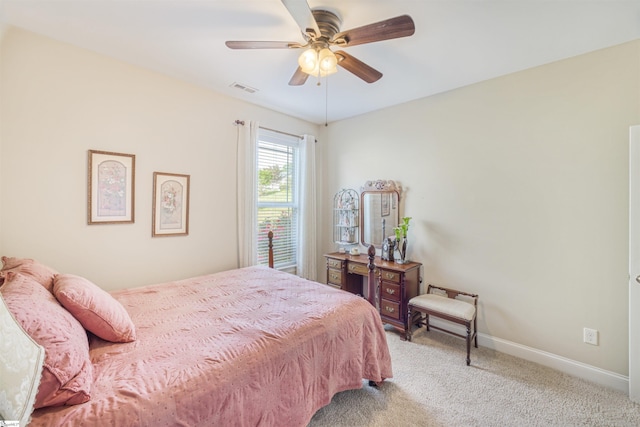127 Alberta Cir, Piedmont, SC 29673 - bedroom with carpet flooring, a ceiling fan, baseboards, and visible vents