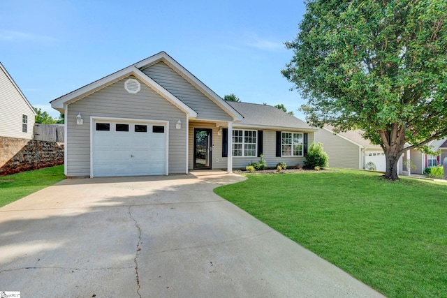232 Ashley Danielle Dr, Duncan, SC 29334 - ranch-style house with a garage, driveway, and a front lawn