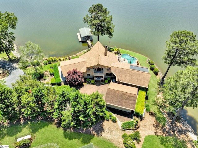 105 Seabright Cir, Cross Hill, SC 39332 - drone / aerial view with a water view