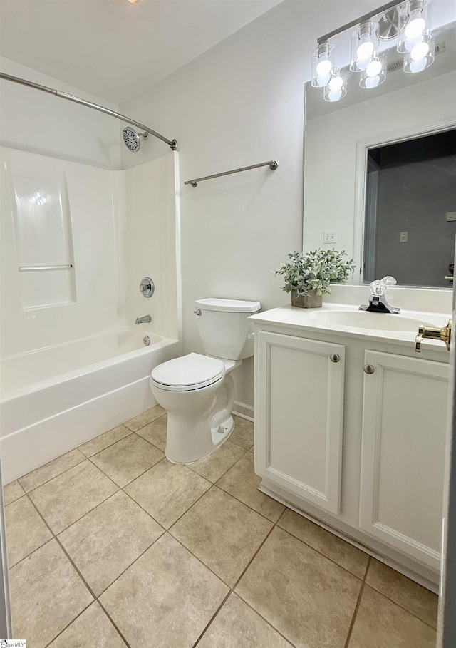 4 Creekbend Ct, Simpsonville, SC 29681 - full bath featuring vanity,  shower combination, tile patterned floors, and toilet