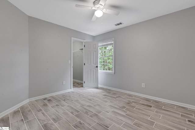 205 Rosebank Way, Greenville, SC 29615 - unfurnished room featuring baseboards, ceiling fan, light wood finished floors, and visible vents