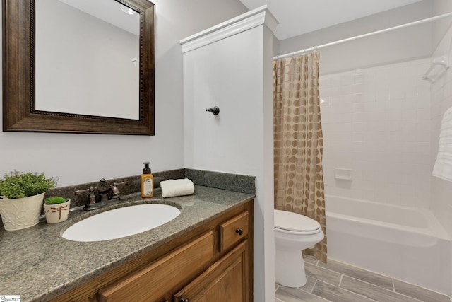 205 Rosebank Way, Greenville, SC 29615 - bathroom featuring vanity, shower / tub combo with curtain, and toilet