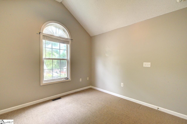 602 Habersham Ln, Easley, SC 29642 - carpeted spare room featuring baseboards, visible vents, and lofted ceiling