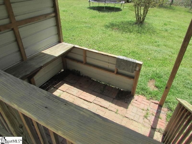 entry to storm shelter with a lawn