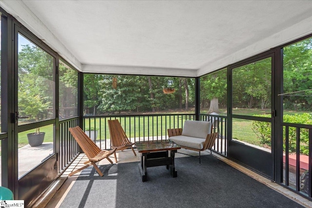 sunroom / solarium with a wealth of natural light