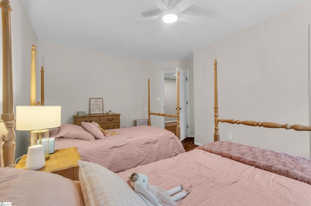 4 Barley Mill Dr, Greer, SC 29651 - bedroom featuring baseboards, ceiling fan, and wood finished floors