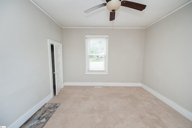 14 Damson St, Spartanburg, SC 29303 - unfurnished room featuring crown molding, carpet floors, and a ceiling fan