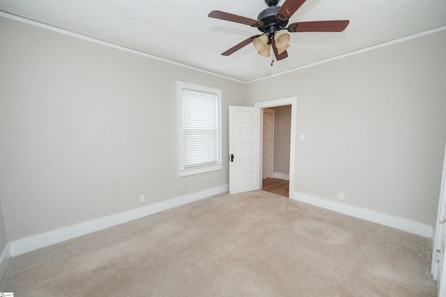 14 Damson St, Spartanburg, SC 29303 - interior space with crown molding, carpet flooring, baseboards, and ceiling fan