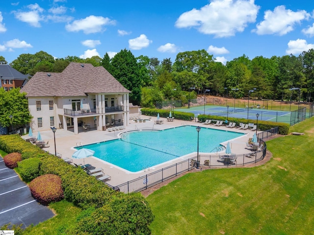312 Stonebrook Farm Way, Greenville, SC 29615 - community pool featuring fence, a yard, and a patio area