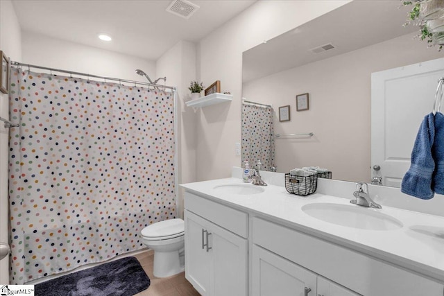75 Oak Edge Ln, Greer, SC 29651 - bathroom featuring a sink, toilet, and visible vents