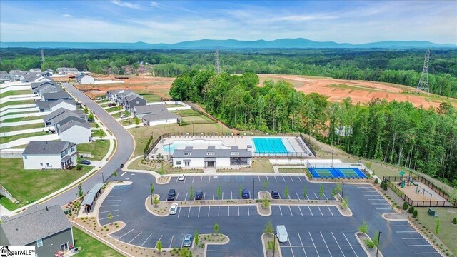 75 Oak Edge Ln, Greer, SC 29651 - bird's eye view with a mountain view and a wooded view
