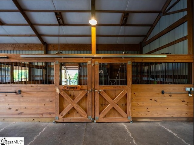 view of horse barn