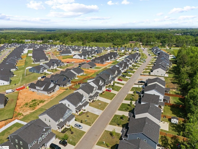 drone / aerial view with a residential view