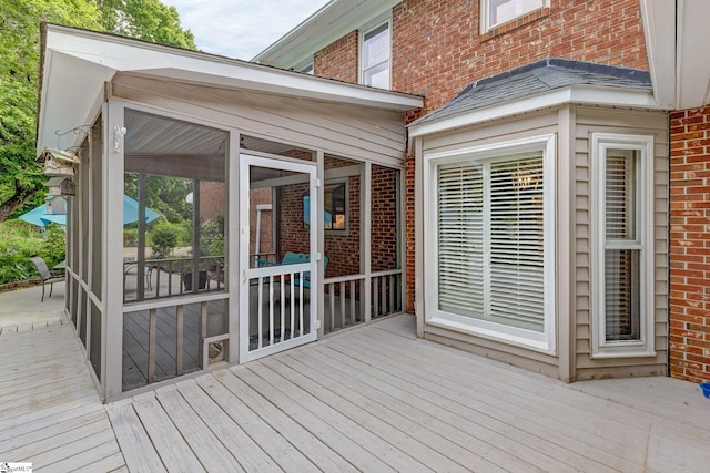 5 Bellfort Ct, Taylors, SC 29687 - deck featuring a sunroom