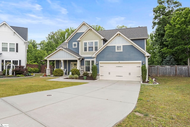 324 Runion Lake Ct, Taylors, SC 29687 - view of front of property featuring board and batten siding, fence, and driveway