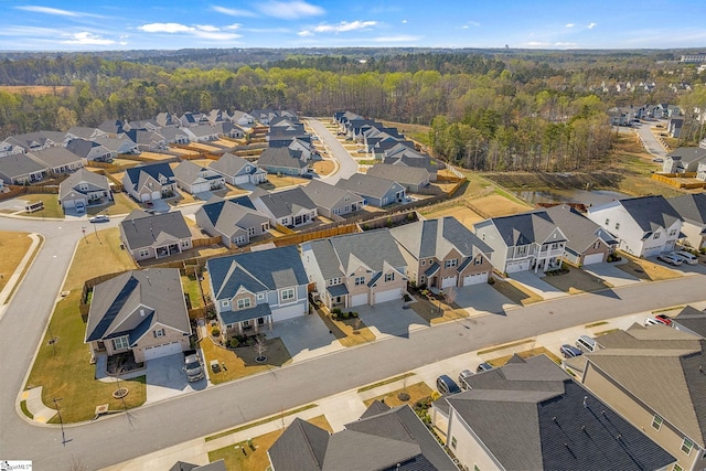 drone / aerial view featuring a residential view